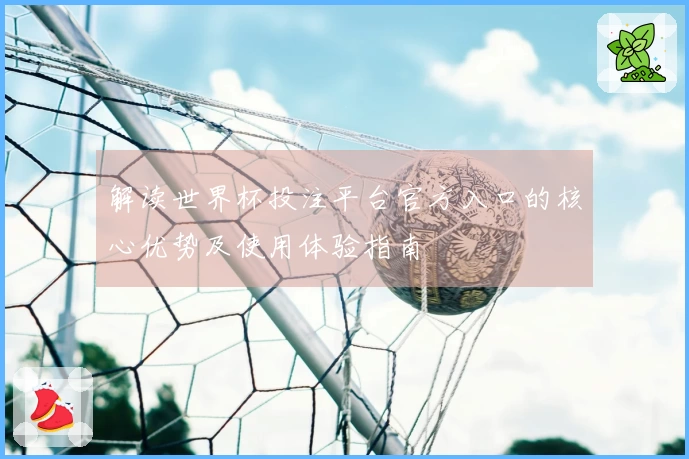 解读世界杯投注平台官方入口的核心优势及使用体验指南